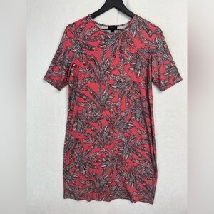 J. Jill WEAREVER Women’s Small Collection Coral White black Palm Print Dress